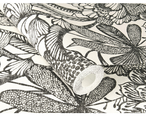 Tapetrulle med blommönster