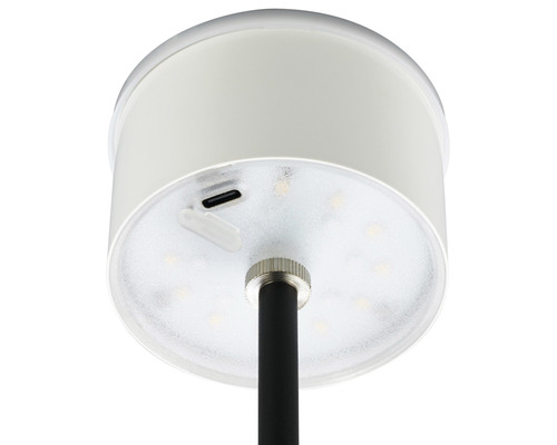 Närbild av en lampa med USB-port