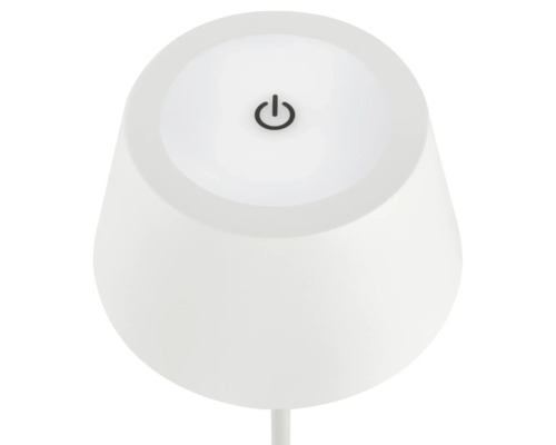 Vit lampa med strömbrytare