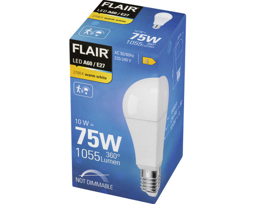 Flair LED-lampa A60 E27 inte dimbar