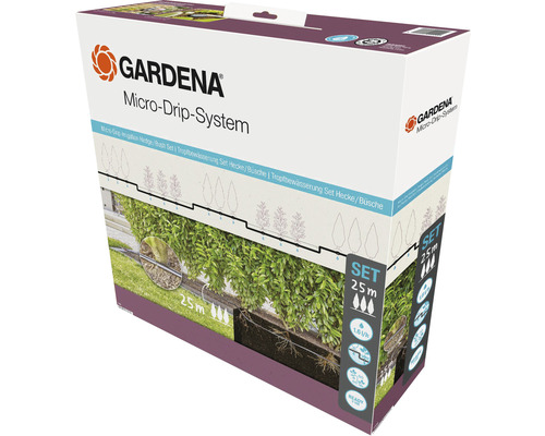 Gardena Micro-Drip-System häckbevattningsset, förpackning
