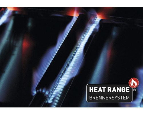 Närbild på tändningsprocessen för ett HEAT RANGE brännarsystem