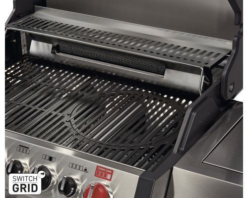 Grill med grillgaller och värmehylla