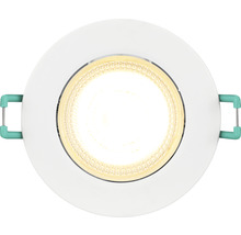 Rund LED-spotlight med monteringsfjädrar