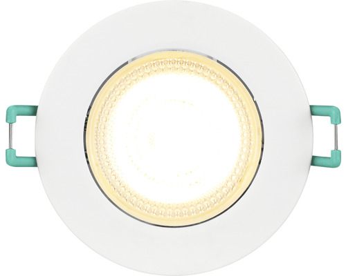 Rund LED-spotlight med monteringsfjädrar