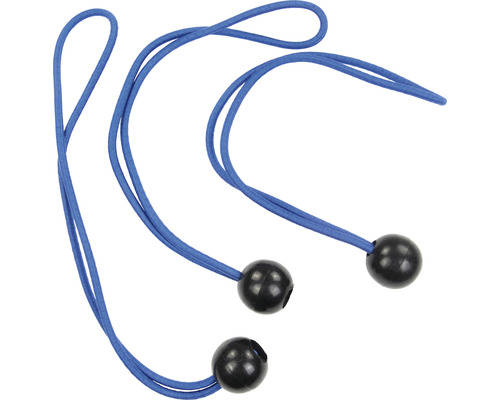 Elastiska snören med kula för fastsättning av presenningar