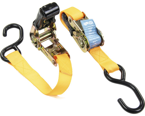 Spännband med krokar och spärr