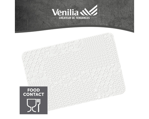 Venilia reliefmatta med mönster och symbol för kontakt med livsmedel