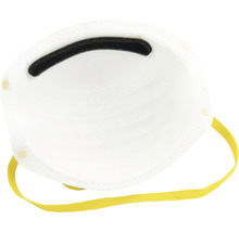 Andningsskydd med näsdyna och gummiband