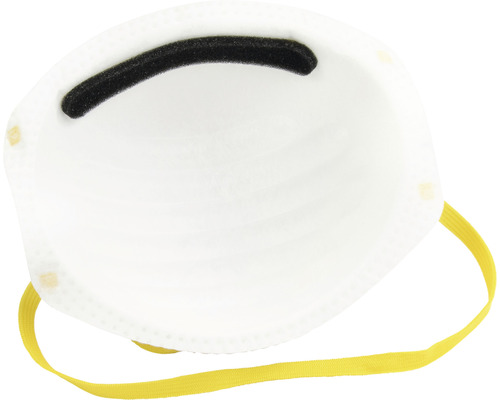 Andningsskydd med näsdyna och gummiband