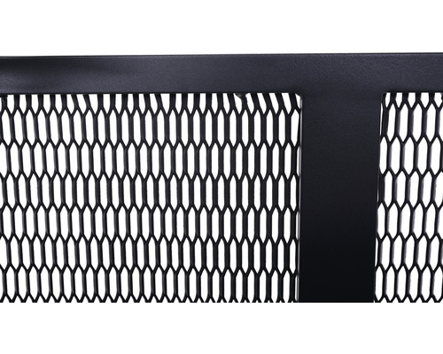 Detaljvy av ett svart metallgaller