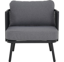 Loungeset GARDEN PLACE Amelie metall inkl. 2 bord 5 delar grå