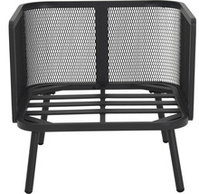 Loungeset GARDEN PLACE Amelie metall inkl. 2 bord 5 delar grå