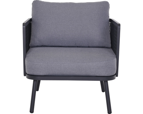 Trädgårdsstol med kudde och aluminiumram