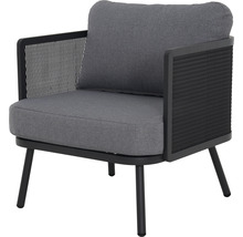 Loungeset GARDEN PLACE Amelie metall inkl. 2 bord 5 delar grå
