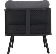 Loungeset GARDEN PLACE Amelie metall inkl. 2 bord 5 delar grå