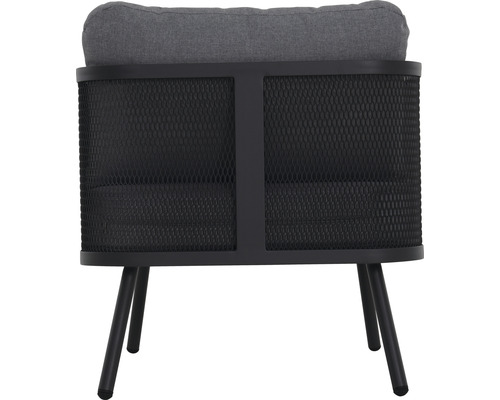 Trädgårdsstol med metallram och sittdyna