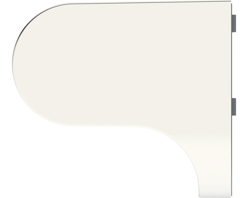 Vägghylla med rundat hörn