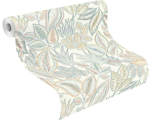 Tapetrulle med bladmönster