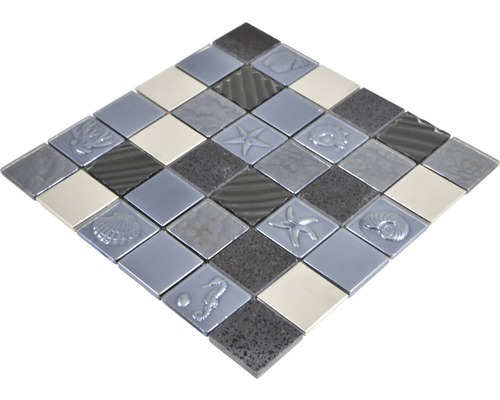 Mosaikplatta med havsmotiv för vägg- och golvdesign