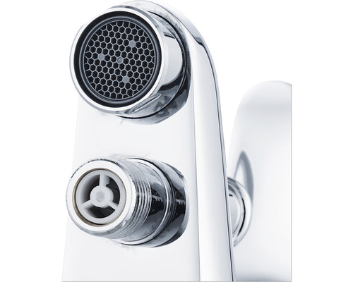 Detaljbild av en kran med luftare och tätning