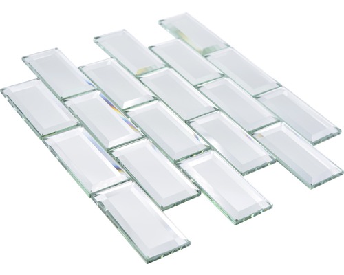 Rektangulära glasmosaikplattor