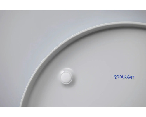 Detaljvy av ett tvättställ med Duravit-logotyp