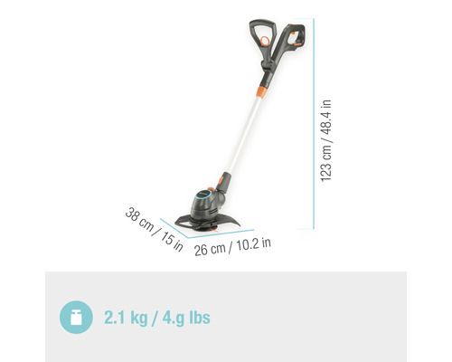 Grästrimmer med mått
