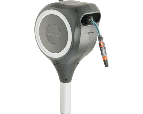 Gardena slangbox med trädgårdsslang och stativ