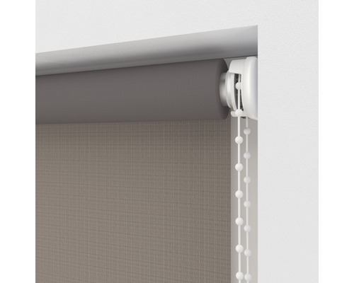 Grå sidodragsrullgardin med kedjedrag för fönsterdekoration