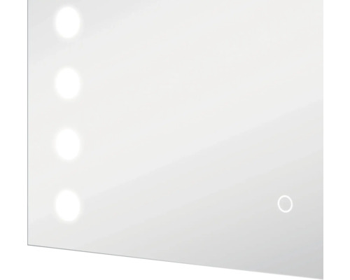 Rektangulärt spegelskåp med integrerad belysning