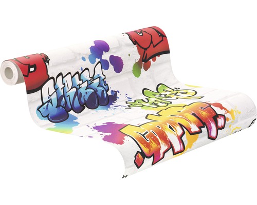 Tapetrulle med graffitidesign för väggdekoration