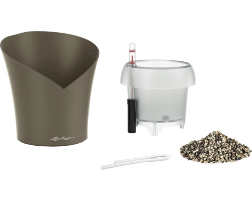 Lechuza Canaro planteringsset med vattennivåindikator, substrat och bevattningssystem