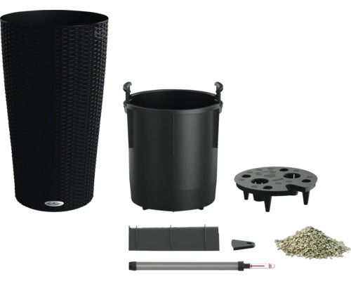 Komplett set blomkruka med bevattningssystem och tillbehör