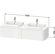 Dubbeltvättställ med underskåp och mått