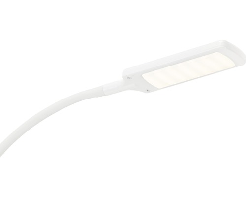 Vit LED-skrivbordslampa med flexibel arm