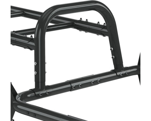 Detaljbild av en metallram med skruvar