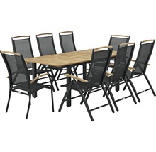 Positionsstol HILLERSTORP Nydala aluminium textilene teak svart