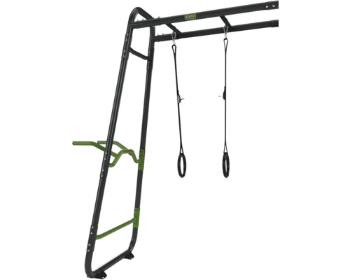 Träningsapparat med pull-up bar och gymnastikringar