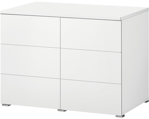 Byrå med sex lådor