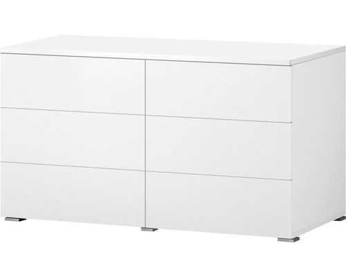 Byrå med sex lådor