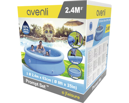 Avenli Prompt Set poolförpackning, diameter 2,4 meter