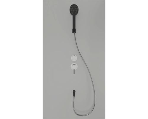 Handdusch med duschslang och vägganslutning