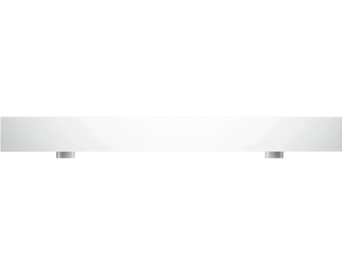 Vit vägghylla med fästen