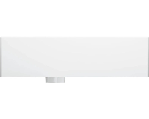 Vitt handfat med avlopp