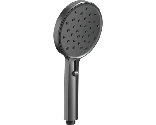 Handdusch med runt duschhuvud och handtag