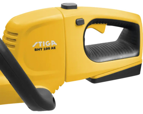 Detaljvy av handtaget på Stiga SHT 100 AE häcksax