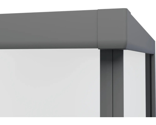 Detalj av en grå ram med vit fyllning