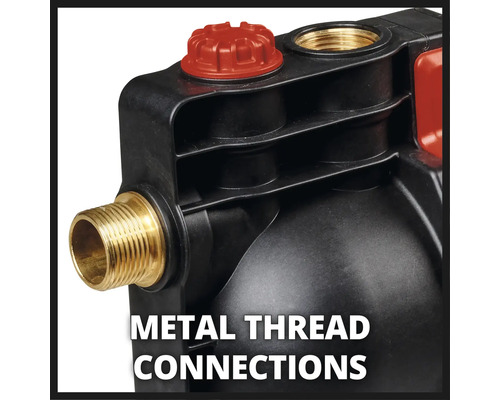 Detaljvy av hydroforpump med gängade metallanslutningar