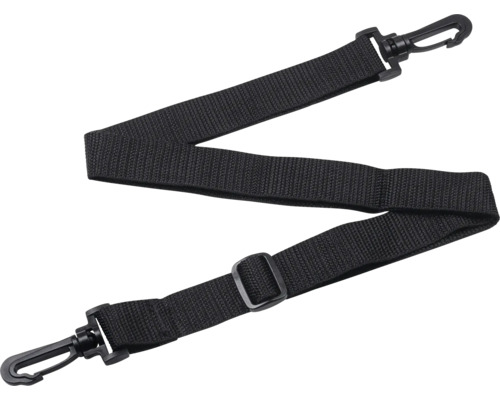 Svart bärrem med karbinhakar och justeringsmekanism